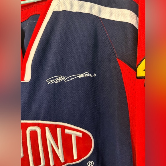 Vintage 90s Chase Authentics NASCAR Jeff Gordon #24 DuPont hockey jersey Sz XL - Picture 3 of 9